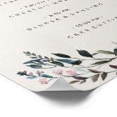 Garden Crest Eggshell Floral Wedding Programme Poster (Hoek)