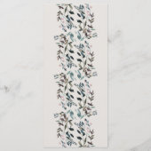 Garden Crest | Eggshell | Monogram bruiloft Menu (Achterkant)