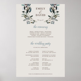 Garden Crest | Eggshell | Ondertekening Ceremprogr Poster