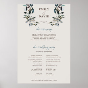 Garden Crest   Eggshell   Ondertekening Ceremprogr Poster