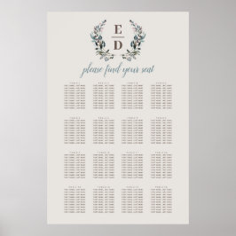 Garden Crest | Eggshell | Weddenschappen Poster