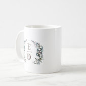 Garden Crest | Floral Wedding Monogram Koffiemok (Voorkant links)