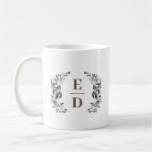 Garden Crest | Floral Wedding Monogram Koffiemok (Links)