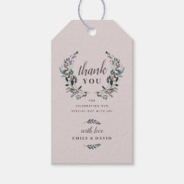 Garden Crest | Mauve Floral Wedding Bedankt Cadeaulabel