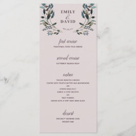 Garden Crest Mauve Paarse Floral Wedding 4 Cursus Menu