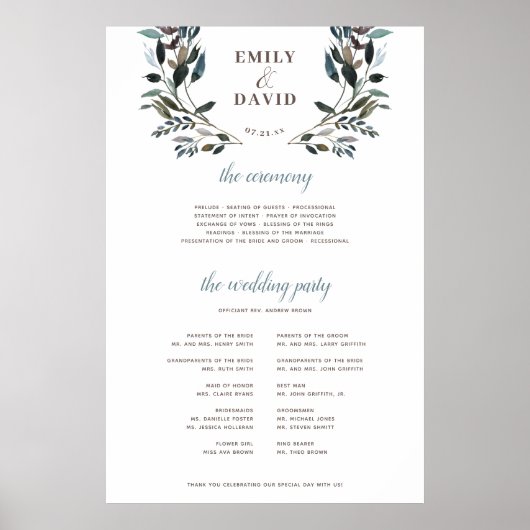 Garden Crest | Onderteken van het programma White  Poster (Voorkant)