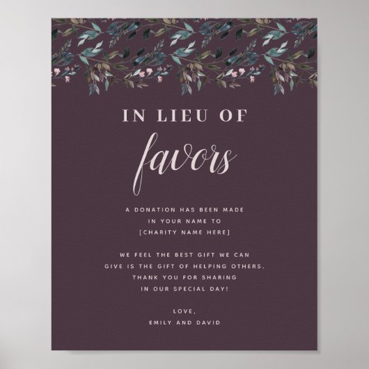 Garden Crest | Paarse donorliefdadigheidsinstellin Poster (Voorkant)