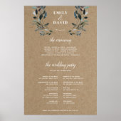 Garden Crest | Programma Rustic Kraft Poster (Voorkant)