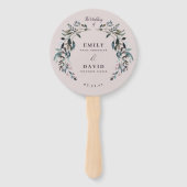 Garden Crest | Programma van de Paarse bruiloft Ma Handwaaier (Voorkant)