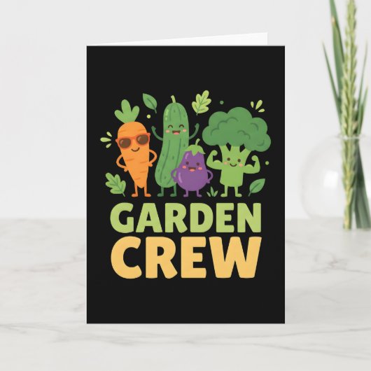 Garden Crew Vegetable Characters funny Kaart (Voorkant)