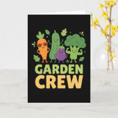 Garden Crew Vegetable Characters funny Kaart (Gele Bloem)