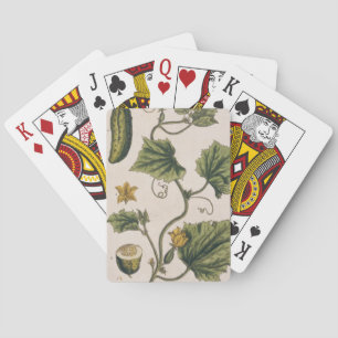 Garden Cucumber, bord 4 uit "A Curious Herbal", Pokerkaarten