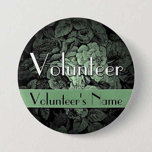 Garden Custom Button: vrijwilliger Ronde Button 7,6 Cm (Voorkant)