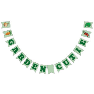 Garden Cutie Smiling Groenten Baby shower Vlaggetjes