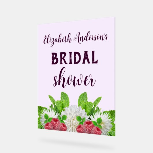 Garden Dahlia Vrijgezellenfeest Acryl Bord (Hoek)