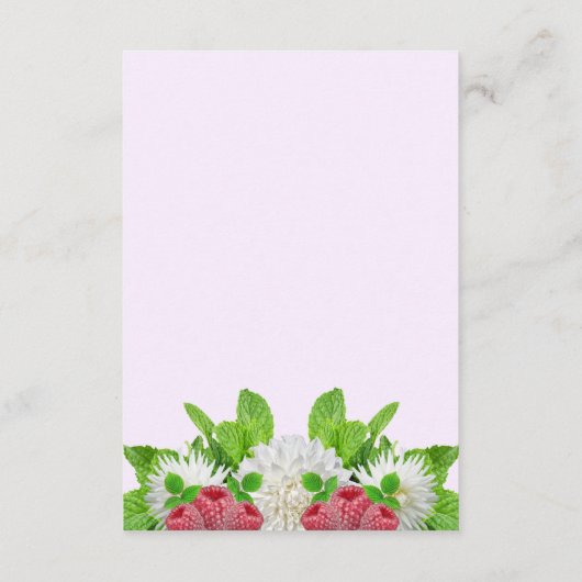 Garden Dahlia Vrijgezellenfeest Advieskaart (Achterkant)