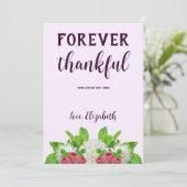 Garden Dahlia Vrijgezellenfeest Bedankkaart (Staand voorkant)