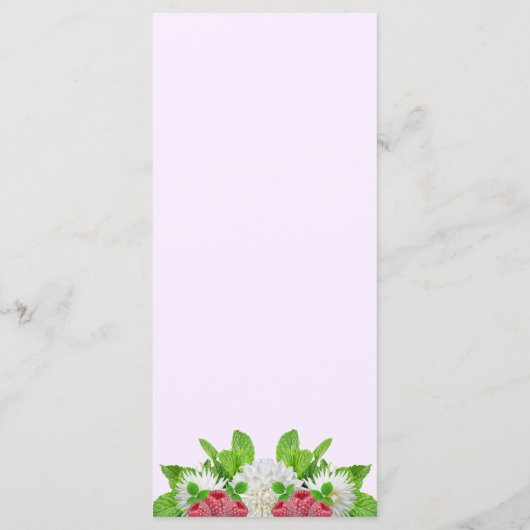 Garden Dahlia Vrijgezellenfeest Menu (Achterkant)