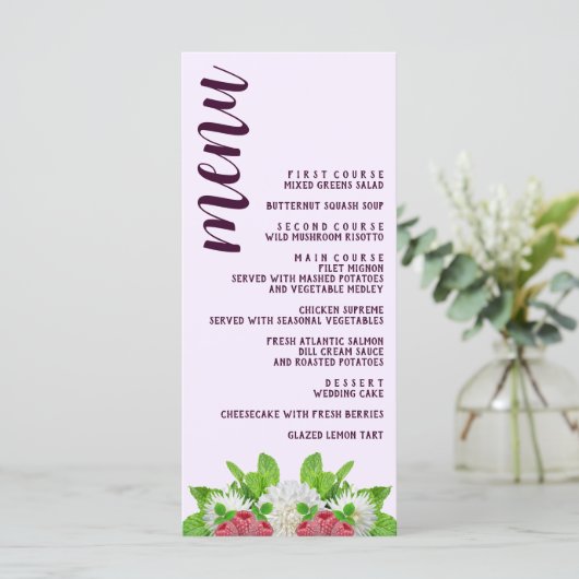 Garden Dahlia Vrijgezellenfeest Menu (Staand voorkant)