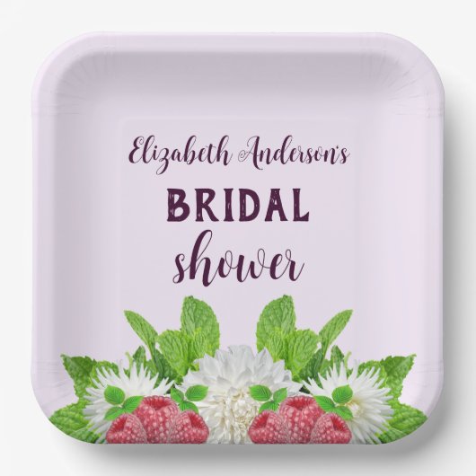 Garden Dahlia Vrijgezellenfeest Papieren Bordje (Voorkant)