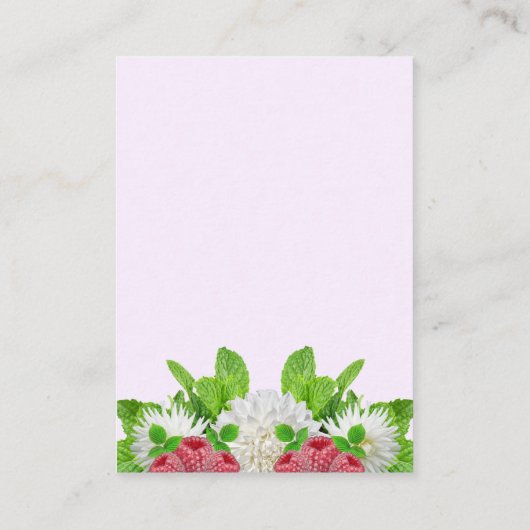 Garden Dahlia Vrijgezellenfeest Registry Informatiekaartje (Achterkant)