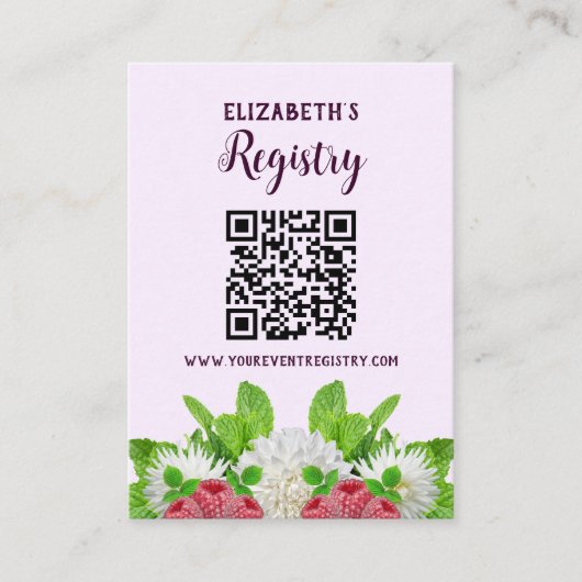 Garden Dahlia Vrijgezellenfeest Registry Informatiekaartje (Voorkant)