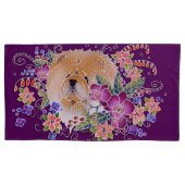 GARDEN DANCE CHOW - KING kussensloop aubergine (Voorkant-Links)