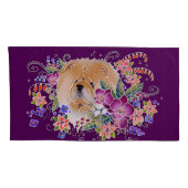 GARDEN DANCE CHOW - KING kussensloop aubergine (Achterkant-Rechts)