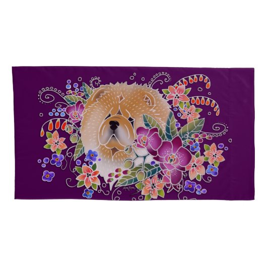 GARDEN DANCE CHOW - KING kussensloop aubergine (Achterkant-Rechts)