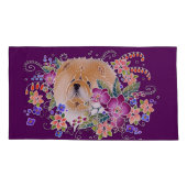 GARDEN DANCE CHOW - KING kussensloop aubergine (Achterkant-Links)