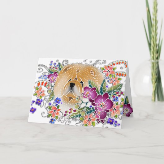 GARDEN DANCE Chow - Kunstkaarten van Sandra Miller Kaart (Voorkant)