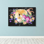 GARDEN DANCE CHOW - Opgerold Canvas Art-paneel (Insitu (Houten vloer))