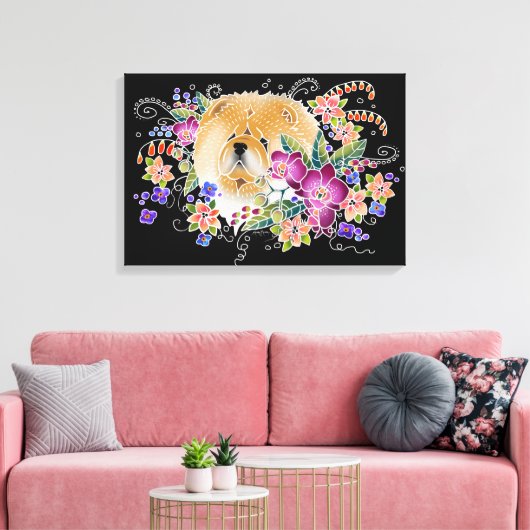 GARDEN DANCE CHOW - Opgerold Canvas Art-paneel Afdruk (Insitu (Woonkamer))
