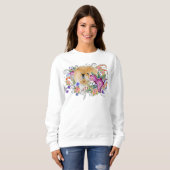 GARDEN DANCE CHOW Sweatshirt -best op donker/wit (Voorkant volledig)