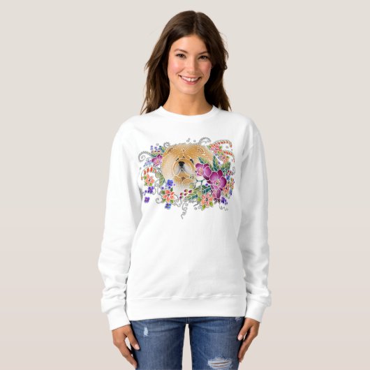 GARDEN DANCE CHOW Sweatshirt -best op donker/wit (Voorkant volledig)