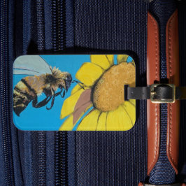 'Garden Dance' Schilderen op een Bagagelabel