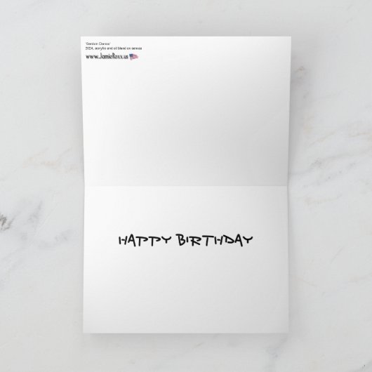 'Garden Dance' Schilderen op een Bedankkaart (Binnen)