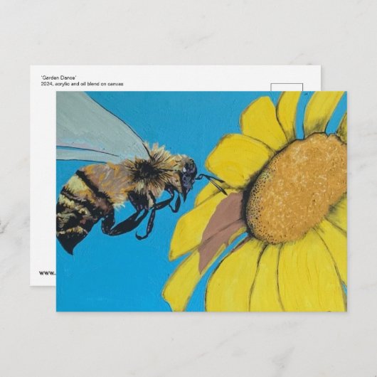 'Garden Dance' Schilderen op een Briefkaart (Voorkant / Achterkant)