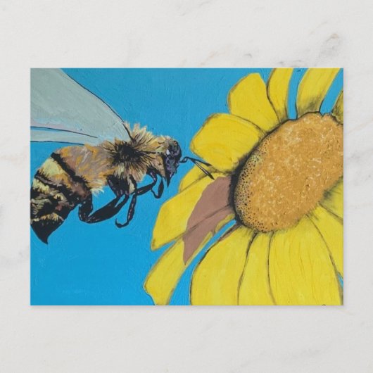 'Garden Dance' Schilderen op een Briefkaart (Voorkant)