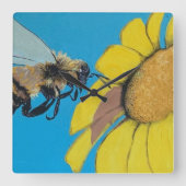 'Garden Dance' Schilderen op een Vierkante Klok (Voorkant)