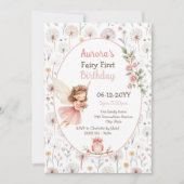 Garden Dandelion waterverf Fairy Eerste Verjaardag Kaart (Voorkant)