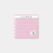 Garden Day Dreams - Heart & Floral Personalized Post-it® Notes (Voorkant)