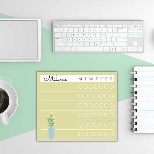 Garden Day Dreams - Weekly Checklist Floral Sticky Post-it® Notes