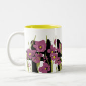 Garden Delight: Handcrafted Ceramic Mug with Flora Tweekleurige Koffiemok (Links)