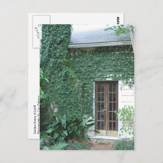 Garden deur ©2008 briefkaart (Voorkant / Achterkant)