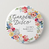 Garden Disco Bachelorette Button Pin (Voorkant)