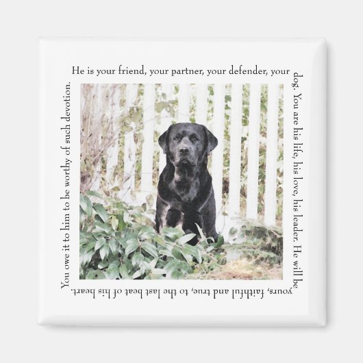 Garden Dog Magnet (Voorkant)