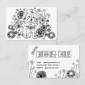 GARDEN DOODLE Chow visitekaartjes - AANPASSEN (Voorkant / Achterkant)