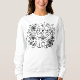 GARDEN DOODLE CHOW - witte shirten - kies stijl Trui