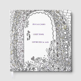 Garden Door Floral Wedding Guest Book Gastenboek